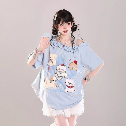 売れ筋 早い者勝ち 絶対流行 カジュアル 2色選択 Tシャツ<F-11461>