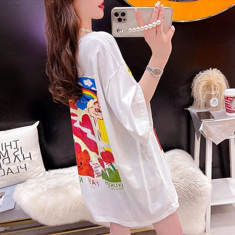 スタイリッシュ   一目惚れ Tシャツ カットソー＜F-3531＞