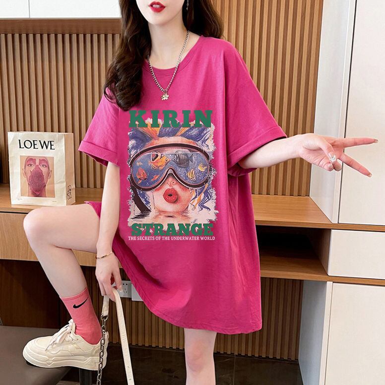 【半額！期間限定！！】話題沸騰中 カジュアル アバンギャルド プリント 3色選択 半袖Tシャツ＜F-8581＞