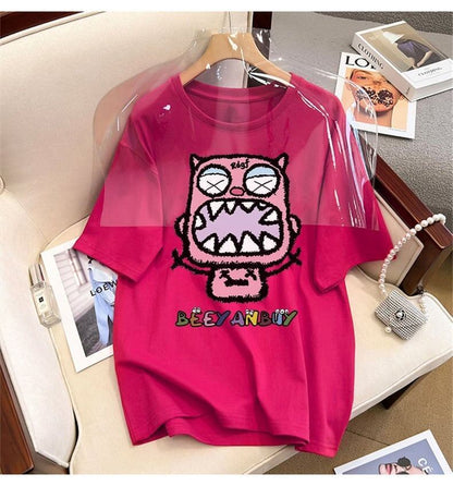 上質なドロップショルダー半袖Tシャツ<F-2978>