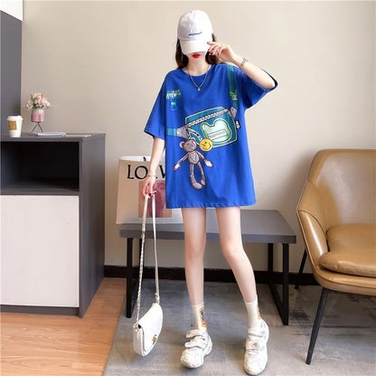 個性的なデザイン 3色選択可 一目惚れ プリント Tシャツ カットソー＜F-3062＞