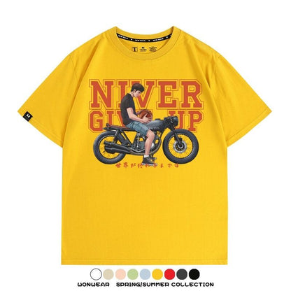 ファッション感満々 着心地良い 全8色 半袖 Tシャツ F-13139