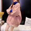 もこもこハイネックボアトレーナー全3色厚手スウェット<F-4394>