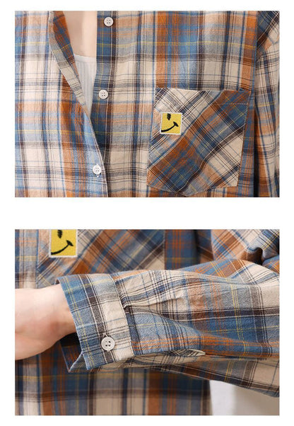 超人気 オシャレ 都市ファッショ デザイン チェック柄 切り替え Tシャツ ＜F-9514＞