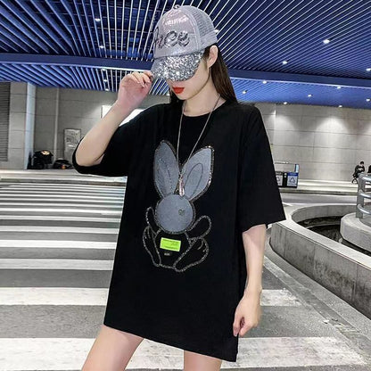 着回し力抜群 ホットダイヤモンド 新作 全2色 半袖Tシャツ カットソー ＜F-8703＞