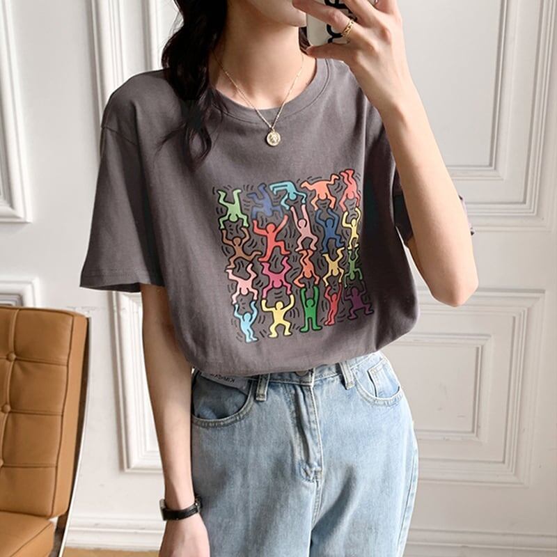 オシャレ度満点   着心地抜群 Tシャツ カットソー＜F-3408＞