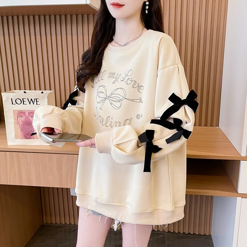 目を奪われる キュート 美人度アップ リボン 全2色 パーカー＜F-9631＞