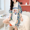 フライドストリート半袖トレンディな韓国風ラウンドネックTシャツ<F-2868>