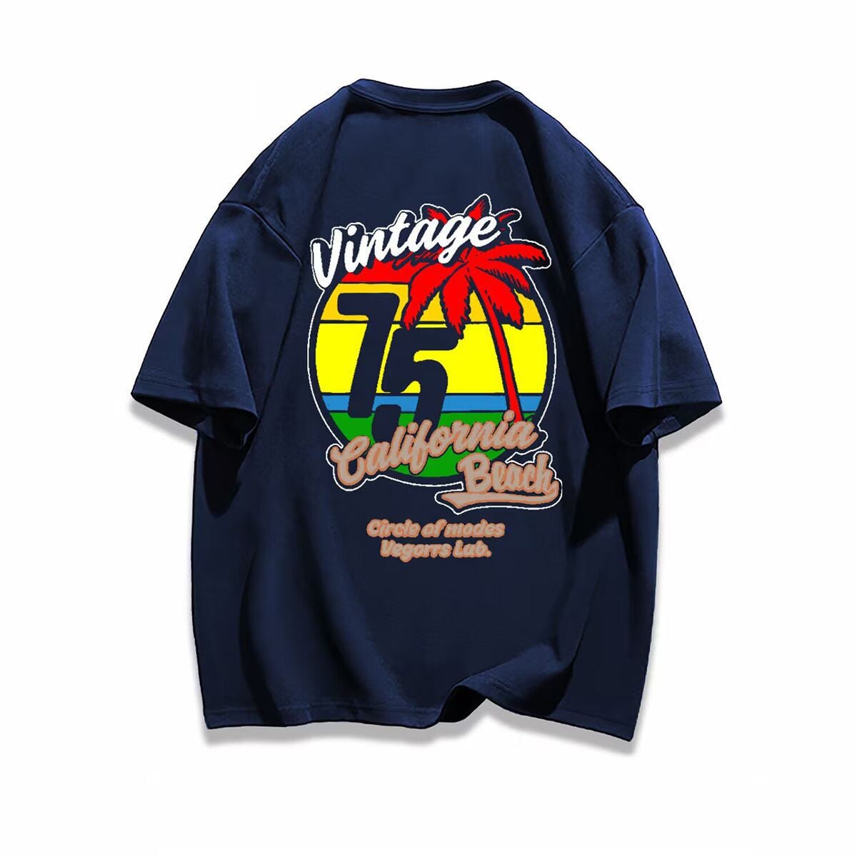 早い者勝ち カジュアル ファッション感満々 ダブルプリント 全5色 半袖Tシャツ<F-9271>