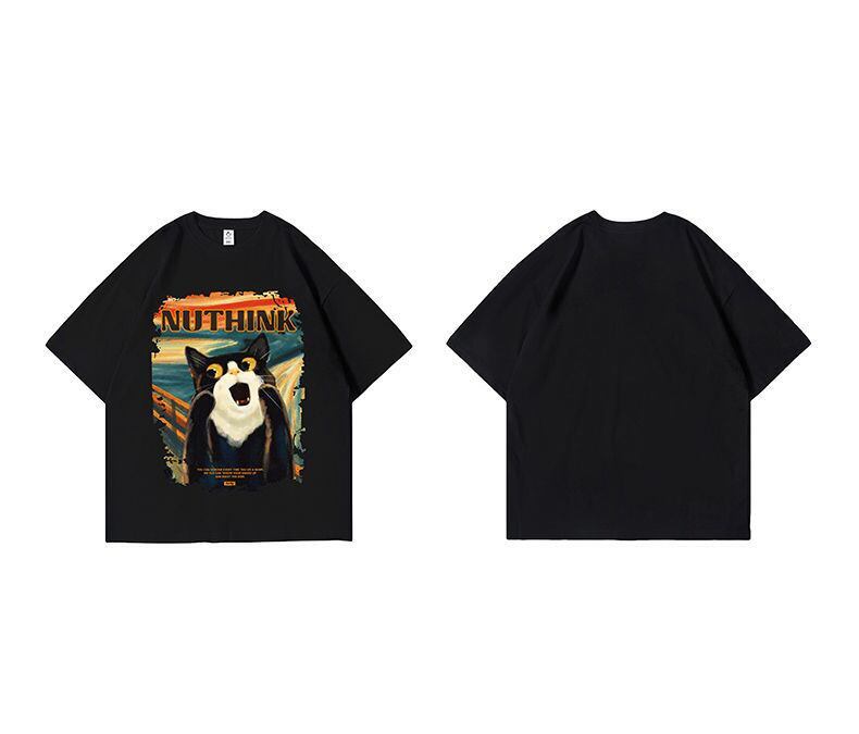 絶対欲しい デザイン性抜群 売り切れ必至 ファッション プリント 4色選択 半袖Tシャツ＜F-9293＞