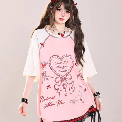 スウィート 絶対流行 今季マストバイ 早い者勝ち カジュアル 2色選択 Tシャツ<F-11665>