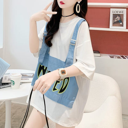 絶対欲しい カジュアル 上質 レイヤード風 全3色 半袖Tシャツ カットソー ＜F-8668＞