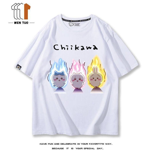 売れ筋 カジュアル 早い者勝ち プリント 男女兼用 10色選択 Tシャツ<F-11424>