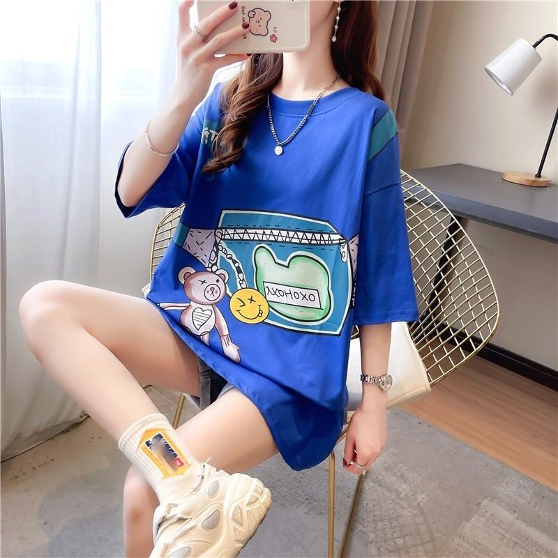個性的なデザイン 3色選択可 一目惚れ プリント Tシャツ カットソー＜F-3062＞