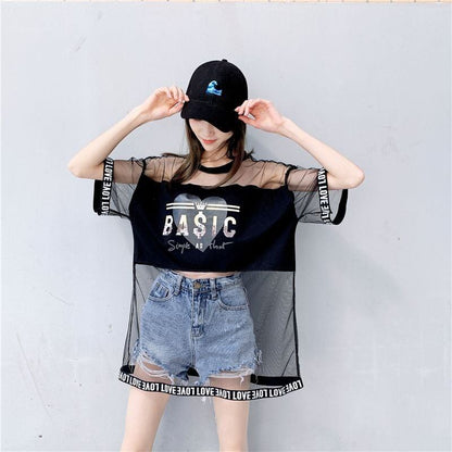 売り切れ必至   個性派 ゆったり半袖 Tシャツ全4色 ＜F-8157＞