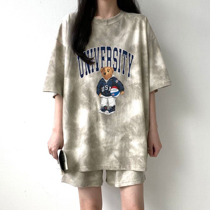 夏に嬉しい機能付き 全5色 軽くて涼しくて可愛い！ 半袖 Tシャツ ショートパンツ セットアップ ＜F-9269＞