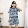 好感度UP カジュアル 夏に嬉しい機能付き 半袖Ｔシャツⅹパンツセット全4色<F-11628>