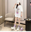 【半額！期間限定！！】グラフィック   透かし彫り Tシャツ ゆったりワンピース ＜F-4021＞