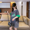 韓国系   ラウンドネック Tシャツ ゆったり半袖 ＜F-2988＞