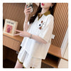 定番シンプル 切り替え カジュアル 半袖Ｔシャツⅹパンツセット全3色 <F-8267>