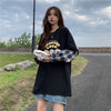 オシャレ度満点 ラウンドネック 個性的なデザイン カートゥーンプリント Tシャツ＜F-2257＞