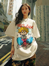 話題沸騰中 目を奪われる 流行新作 カジュアル ゆったり 全2色 半袖Tシャツ＜F-9295＞