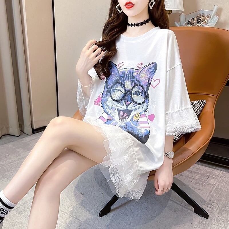 好感度満載   美感いっぱい カットソー ワンピース＜F-3428＞