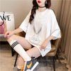 美人度アップ   ビジュー Tシャツ 三色 ゆったり半袖＜F-2945＞