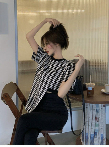 話題沸騰中 存在感抜群 上質 トレンドアイテム 個性派 着心地良い 半袖 Tシャツ <F-9287>