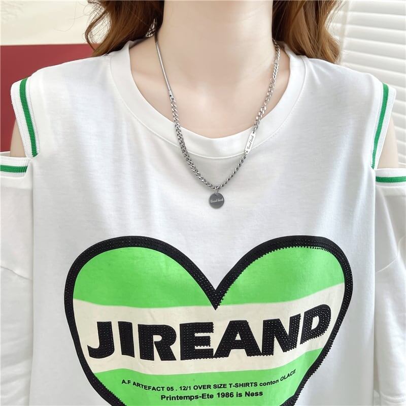 スタイリッシュ   一目惚れ Tシャツ カットソー＜F-3521＞