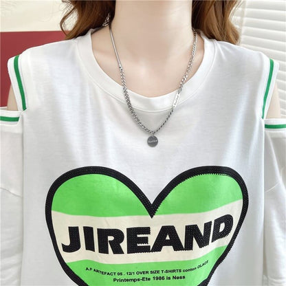 スタイリッシュ   一目惚れ Tシャツ カットソー＜F-3521＞