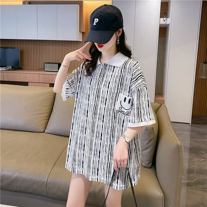 絶対流行 プリント カジュアル ゆったりトップス 半袖Tシャツ 全2色＜F-8314＞