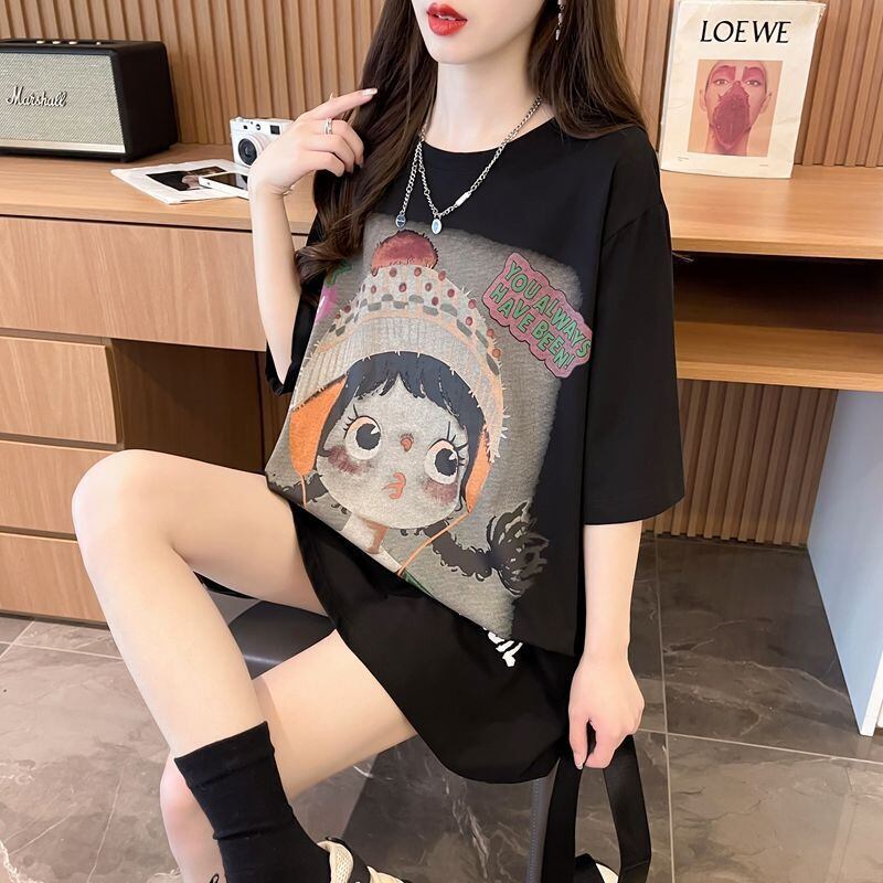 新作 特別デザイン アバンギャルド プリント全3色 半袖Tシャツ カットソー ＜F-8605＞