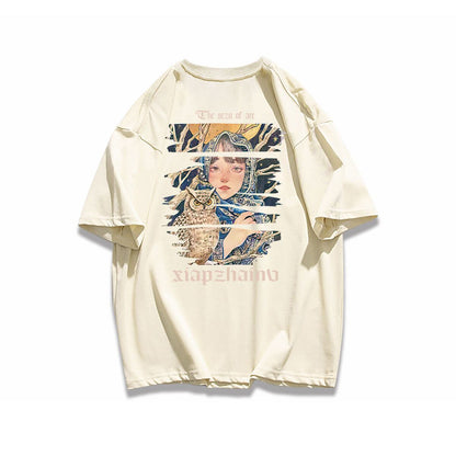 ポップなプリントが夏に映えるプリントTシャツ 半袖 全8色 Tシャツ F-9252
