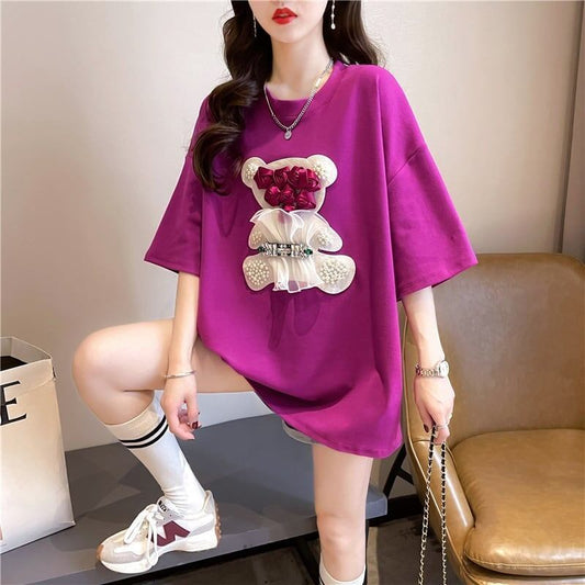 デザインセンス重工業立体パターンベアーズニューアイロンダイヤメッシュ半袖Tシャツ<F-2916>