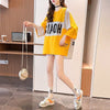 大好評   ストライプ柄 ロング Tシャツ 三色 ゆったりワンピース ＜F-4012＞
