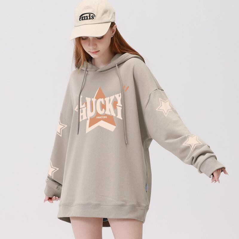 女性の秋のファッション カジュアルプリント アバンギャルド 3色 パーカー F-9912