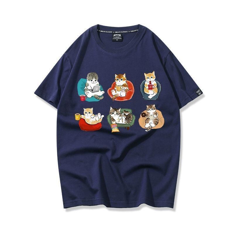 大好評 着心地良い 定番シンプル カジュアル プリント 全8色 半袖TシャツF-9314