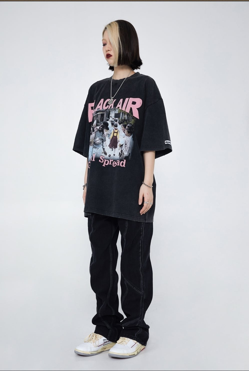 見逃し厳禁   ストリート系 プリントTシャツ ＜F-2893＞