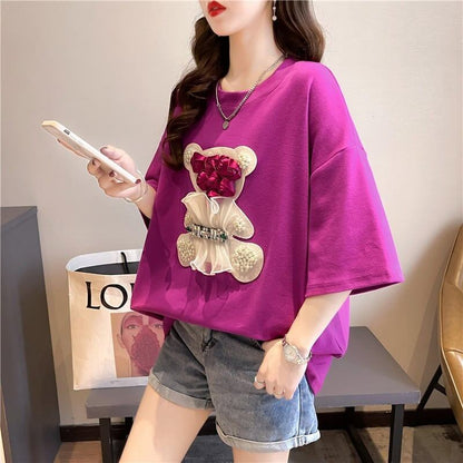 デザインセンス重工業立体パターンベアーズニューアイロンダイヤメッシュ半袖Tシャツ<F-2916>
