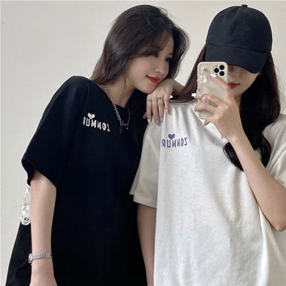 デザイン感   チャーミング Tシャツ カットソー＜F-3538＞