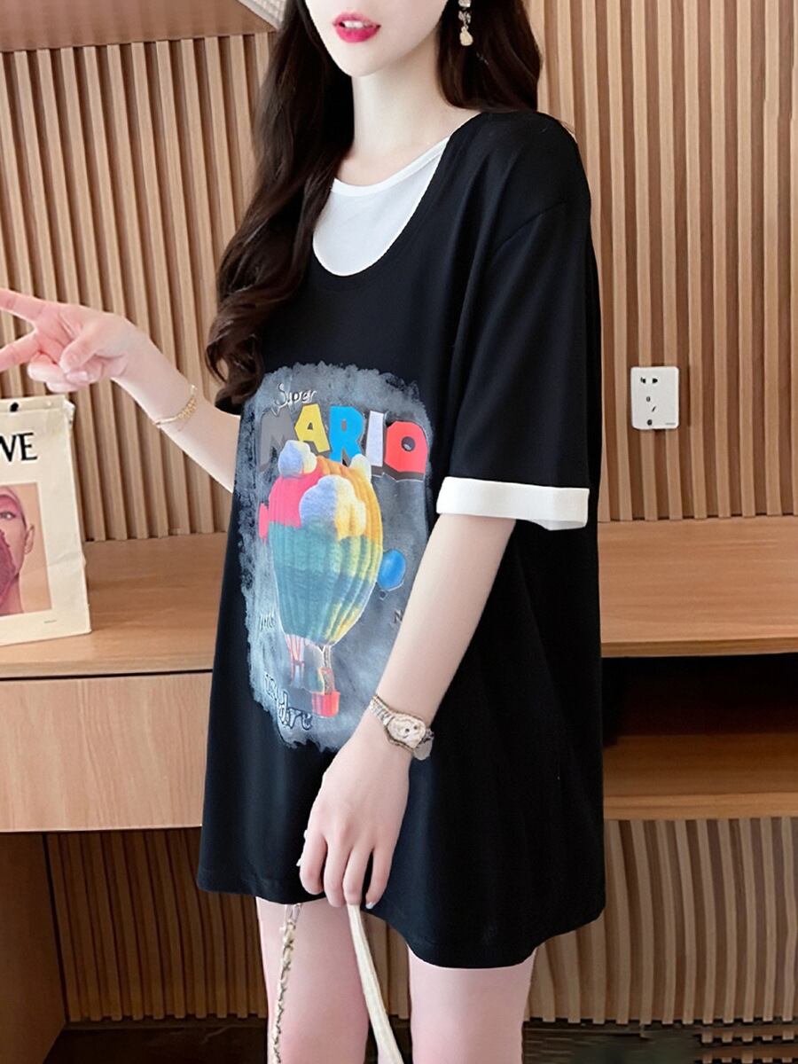 定番シンプル 売り切れ必至 美人度アップ 着回し力抜群 全5色 半袖Tシャツ<F-11376>