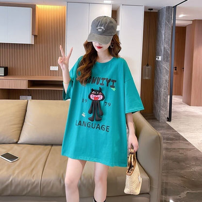今季マストバイ ファッション 新商品 プリント ゆったり 全4色 半袖 Tシャツ＜F-11365＞