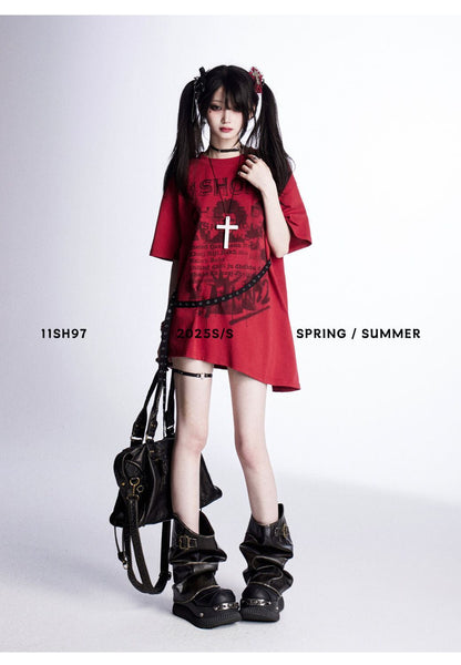 美人度アップ 絶対流行 売れ筋 早い者勝ち カジュアル 2色選択 Tシャツ<F-11522>