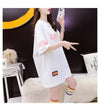質感のいい   熊柄 オーバーサイズ Tシャツ ＜F-2878＞