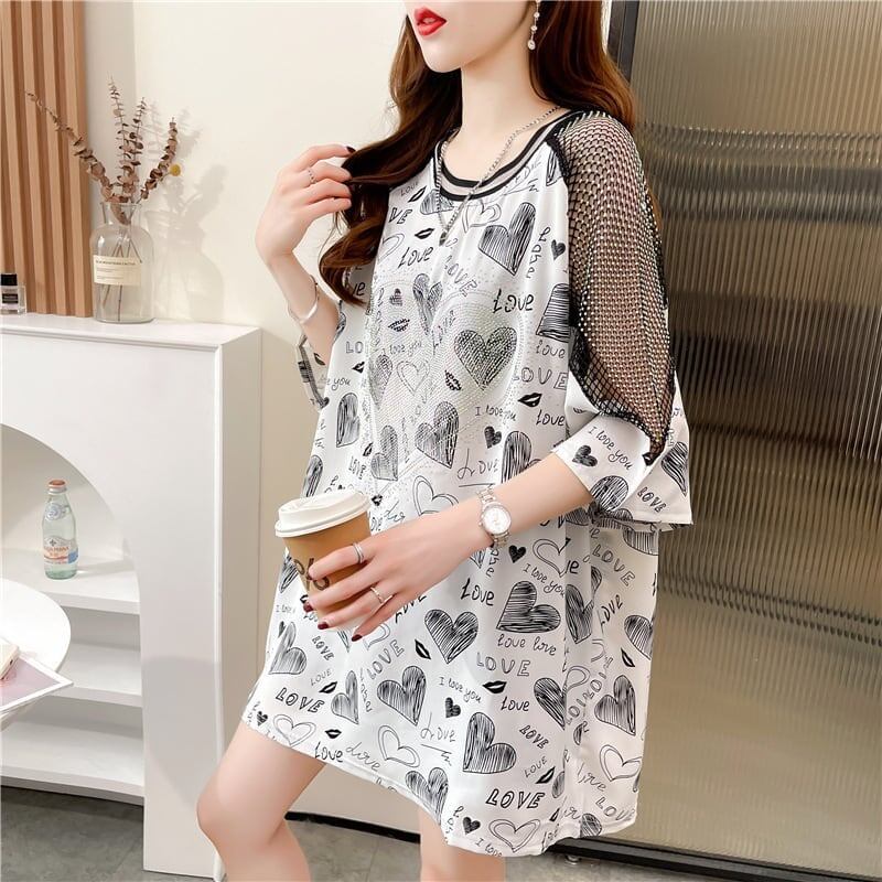 高級ホットドリル半袖Tシャツ<F-3005>