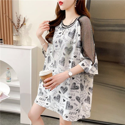 高級ホットドリル半袖Tシャツ<F-3005>