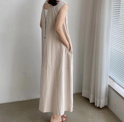 定番シンプル エレガント カジュアル ワンピース<F-8374>