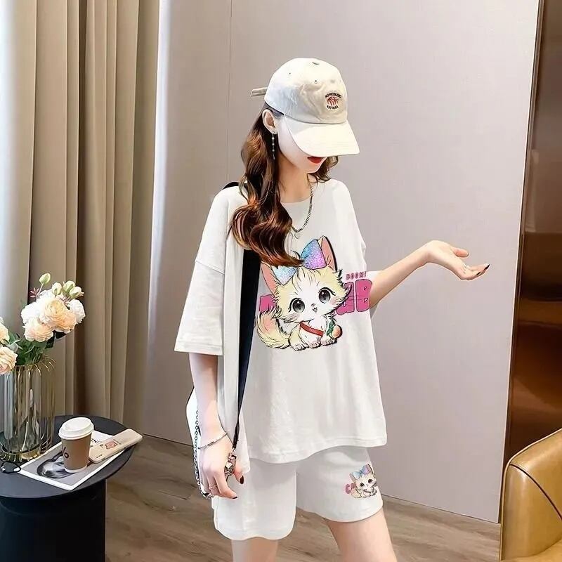 絶対欲しい カジュアル 夏に嬉しい機能付き 半袖Ｔシャツⅹパンツセット全4色<F-11268>