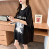 質感のいい 半袖 ラウンドネック Tシャツ ワンピース ＜F-8638＞